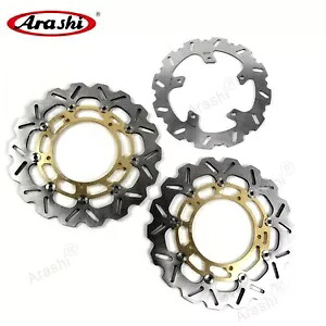 ヤマハ FZ8 800 2010-2015 FZ 8 ABS 2011-2015 フロントリアブレーキディスクローターゴールド For Yamaha FZ8 800 2010-2015 FZ 8 ABS 2011-2015 Front Rear Brake Disc Rotor Gold 【並行輸入品】