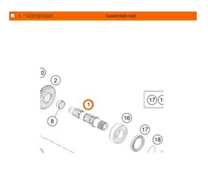 新しい OEM KTM カウンターシャフト CMPL。 125 150 XC-W SX 2019 50533010000 NEW OEM KTM COUNTERSHAFT CMPL. 125 150 XC-W SX 2019 50533010000 【並行輸入品】｜カスタムパーツ WORLD倉庫