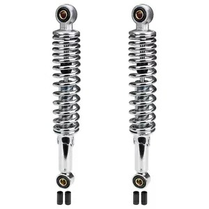 ストラット ショックアブソーバー セット クローム 280 mm シムソン ヘラクレス クライドラー ツンダップ プッシャ用 Strut shock absorber set chrome 280 mm for Simson Hercules chreidler Z?ndapp puch-画像