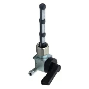 ガソリン蛇口 M12 x 1、左出口、水袋なし、プラスチックレバー + ディスプレイ- Gasoline tap M12 x 1, exit left, without water bag, plastic lever + display- 【並行輸入品】｜カスタムパーツ WORLD倉庫