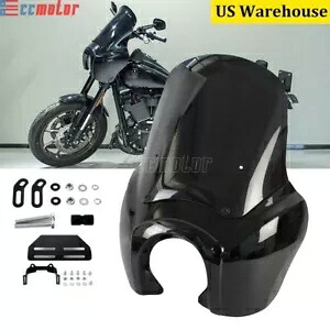 フロントアッパーフェアリング 15インチ フロントガラスキット付き ハーレー ローライダー S FXLRS 2020-2024用 Front Upper Fairing w/ 15\