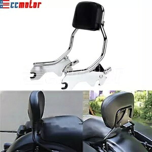 クローム シーシーバー バックレスト パッド付き ハーレー ソフテイル ストリート ボブ ヘリテージ クラシック用 Chrome Sissy Bar Backrest W/ Pad for Harley Softail Street Bob Heritage Classic 【並行輸入品】