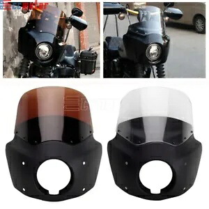 ハーレーダイナ ワイドグライド FXDWG 06-17 フロントヘッドライトフェアリング 11 インチフロントガラス付き For Harley Dyna Wide Glide FXDWG 06-17 Front Headlight Fairing W/11'' Windshield 【並行輸入品】