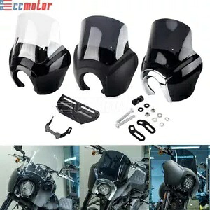 フロントフェアリングカバー 12インチフロントガラス付き ハーレー ローライダー S FXLRS 114 117 20-22用 Front Fairing Cover W/ 12\