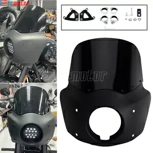 ヘッドライトフェアリングフロントガラスフロントガラスハーレーソフテイルストリートボブ 114 FXBBS Headlight Fairing Windshield Windscreen For Harley Softail Street Bob 114 FXBBS 【並行輸入品】