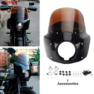 5.75インチ ヘッドライト アッパーフェアリング 11インチ フロントガラス ハーレーダイナ ローライダー FXDL FXD用 5.75" Headlight Upper Fairing 11'' Windshield for Harley Dyna Low Rider FXDL FXD 【並行輸入品】|カスタムパーツ WORLD倉庫
