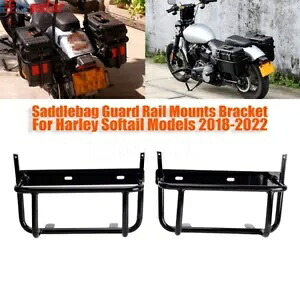 サドルバッグガードレールブラケットハーレーソフテイルローライダー FXLR ストリートボブ FXBB Saddlebag Guard Rail Brackets For Harley Softail Low Rider FXLR Street Bob FXBB 【並行輸入品】｜カスタムパーツ WORLD倉庫