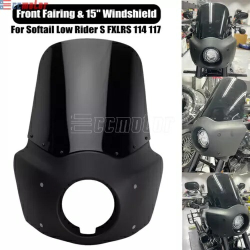 フロントヘッドライトアッパーフェアリングカバーハーレーソフテイルローライダーS FXLRS 114/117用 Front Headlight Upper Fairing Cover For Harley Softail Low Rider S FXLRS 114/117 【並行輸入品】