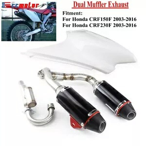 スリップオン フルエキゾースト システム マフラー リンク パイプ 03-16 ホンダ CRF150F CRF230F用 Slip-On Full Exhaust System Muffler Linking Pipe for 03-16 Honda CRF150F CRF230F 【並行輸入品】｜カスタムパーツ WORLD倉庫