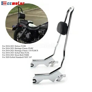 乗客用シーシーバー バックレスト ハーレー ソフテイル ストリート ボブ FXBB 18-21 スリム FLSL用 Passenger Sissy Bar Backrest For Harley Softail Street Bob FXBB 18-21 Slim FLSL 【並行輸入品】