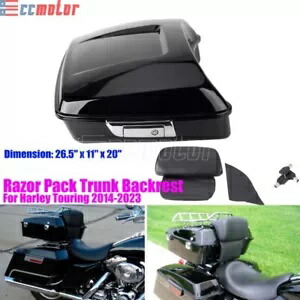 ブラックパック トランク バックレスト ハーレー ツアーパック ロード ストリート エレクトラグライド '14-'23用 Black Pack Trunk Backrest For Harley Tour Pak Road Street Electra Glide '14-'23 【並行輸入品】