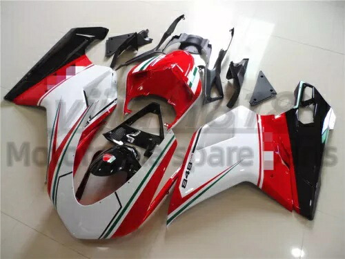 Ducati 1198/1098/848 07-11 レッド ABS 射出ボディワークフェアリングキット J113 に適合 Fit For Ducati 1198/1098/848 07-11 Red ABS Injection Bodywork Fairing Kit J113 【並行輸入品】