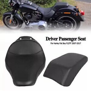 運転席ソロシート & 助手席ピリオン ハーレーファットボーイ FLSTF 2007-2017 に適合 Driver Solo Seat & Passenger Seat Pillion Fit For Harley Fat Boy FLSTF 2007-2017 【並行輸入品】