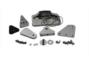 HARLEY サイドマウント テールランプ プレート セットは 0- カスタムに適合します。 HARLEY Side Mount Tail Lamp Plate Set fits 0- Custom, 【並行輸入品】