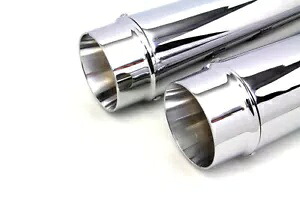 ハーレー M8 ワイアット ガトリング クローム メガホン マフラー セット 2017-UP FLT に適合 HARLEY M8 Wyatt Gatling Chrome Megaphone Muffler Set fits 2017-UP FLT, 【並行輸入品】