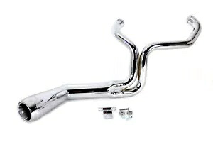 ハーレー FLT オフセット メガホン 2:1 1-3/4 インチ エキゾースト クローム クロ付き 2006-20 年に適合 HARLEY FLT Offset Megaphone 2:1 1-3/4 inch Exhaust Chrome with Chro fits 2006-20 【並行輸入品】