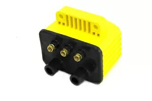 HARLEY アクセル イエロー シングルファイア スーパー コイル 1965-1984 FL、1971-1984 FX、19 に適合 HARLEY Accel Yellow Single Fire Super Coil fits 1965-1984 FL, 1971-1984 FX, 19 【並行輸入品】