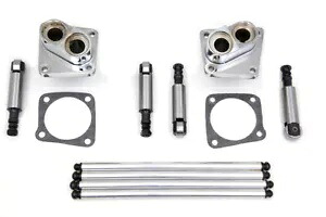 HARLEY ソリッド タペット キット クローム仕上げ 1948-1965 FL に適合 HARLEY Solid Tappet Kit Chrome Finish fits 1948-1965 FL, 【並行輸入品】｜カスタムパーツ WORLD倉庫