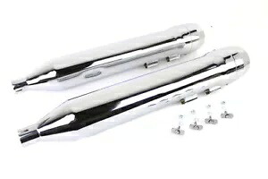 HARLEY グレネードマフラーセット クローム 1995-2016 FLT に適合 HARLEY Grenade Muffler Set Chrome fits 1995-2016 FLT, 【並行輸入品】｜カスタムパーツ WORLD倉庫