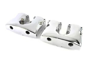 HARLEY ショベルヘッド ロッカー ボックス カバー セット クローム 1966-1984 FL、1971-1984 FX、に適合 HARLEY Shovelhead Rocker Box Cover Set Chrome fits 1966-1984 FL, 1971-1984 FX, 【並行輸入品】