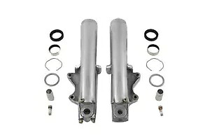 HARLEY ポリッシュ 41mm フォーク スライダー セット 1986-1999 FLT、1986-1999 FLHT、に適合 HARLEY Polished 41mm Fork Slider Set fits 1986-1999 FLT, 1986-1999 FLHT, 【並行輸入品】|カスタムパーツ WORLD倉庫