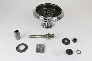 ハーレー 45 インチ W フロント ホイール ハブ アセンブリ クローム 1941-1952 WL に適合、 HARLEY 45 inch W Front Wheel Hub Assembly Chrome fits 1941-1952 WL, 【並行輸入品】