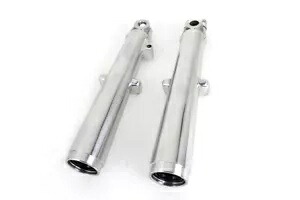 HARLEY 41mm グライド フォーク スライダー セット ポリッシュ仕上げ 1969-1971 FL に適合 HARLEY 41mm Glide Fork Slider Set Polished fits 1969-1971 FL, 【並行輸入品】
