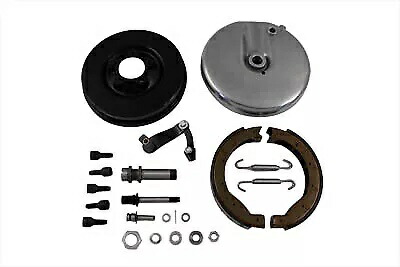 ハーレー フロント ブレーキ バッキング プレート キット 左側 ブラック 1949-1966 FL に適合 HARLEY Front Brake Backing Plate Kit Left Side Black fits 1949-1966 FL, 【並行輸入品】