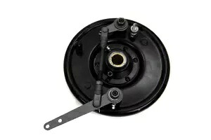 HARLEY デュアルカムブレーキバッキングプレートアセンブリ ブラック 1937-1948 UL、1936-1940 に適合 HARLEY Dual Cam Brake Backing Plate Assembly Black fits 1937-1948 UL, 1936-1940 【並行輸入品】