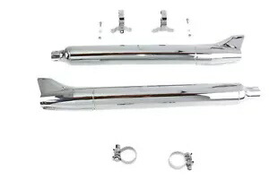 HARLEY 1961 スタイル フィッシュテール マフラー キット クローム 1995-2017 FLT に適合 HARLEY 1961 Style Fishtail Muffler Kit Chrome fits 1995-2017 FLT, 【並行輸入品】