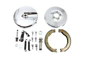 ハーレー フロント ブレーキ バッキング プレート キット 左側 サテン クローム 1949-1966 FL に適合 HARLEY Front Brake Backing Plate Kit Left Side Satin Chrome fits 1949-1966 FL, 【並行輸入品】 81,675円