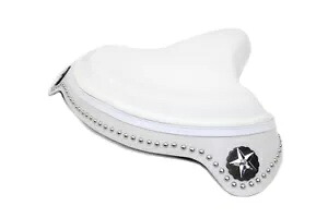 ハーレー ホワイト レザー ソロ シート スカート付き 1936-1940 EL、1941-1984 FL、192 に適合 HARLEY White Leather Solo Seat with Skirt fits 1936-1940 EL, 1941-1984 FL, 192 【並行輸入品】｜カスタムパーツ WORLD倉庫