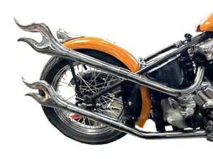ハーレー 31 インチ ストレート フレーム エキゾースト パイプ エクステンション セット クローム 0- カスタムに適合 HARLEY 31 inch Straight Flame Exhaust Pipe Extension Set Chrome fits 0- Custom, 【並行輸入品】