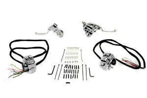 HARLEY クローム ハンドルバー コントロール キット 2008-2013 FLHT、2008-2013 FLHR、2008-に適合 HARLEY Chrome Handlebar Control Kit fits 2008-2013 FLHT, 2008-2013 FLHR, 2008- 【並行輸入品】
