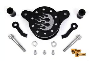 ハーレー ワイアット ガトリング エア クリーナー キット ブラック 2008-2016 FLT に適合 HARLEY Wyatt Gatling Air Cleaner Kit Black fits 2008-2016 FLT, 【並行輸入品】