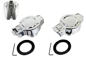 HARLEY フリップアップ ガス キャップ セット クローム 1996-1999 FLST、1996-1999 FXST、に適合 HARLEY Flip Up Gas Cap Set Chrome fits 1996-1999 FLST, 1996-1999 FXST, 【並行輸入品】 56,760円
