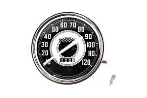 HARLEY レプリカ 2:1 スピードメーター ホワイト針付き 1940 ～ 1945 フロリダに適合、 HARLEY Replica 2:1 Speedometer with White Needle fits 1940-1945 FL, 【並行輸入品】