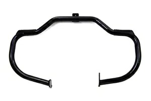 HARLEY ブラック フロント エンジン バー フットペグ パッド付き 1986-1999 FLST に適合 HARLEY Black Front Engine Bar with Footpeg Pads fits 1986-1999 FLST, 【並行輸入品】
