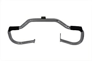 HARLEY クローム フロント エンジン バー フットペグ パッド付き 1986-1999 FLST に適合 HARLEY Chrome Front Engine Bar with Footpeg Pads fits 1986-1999 FLST, 【並行輸入品】