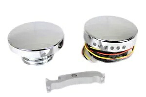 HARLEY クローム LED スムーススタイル燃料計とフィラーキャップセットは 1996-2017 FXST に適合 HARLEY Chrome LED Smooth Style Fuel Gauge and Filler Cap Set fits 1996-2017 FXST 【並行輸入品】