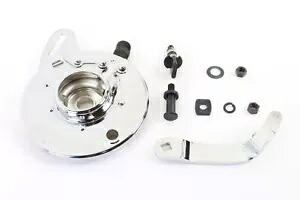 ハーレー 45 インチ リア ブレーキ バッキング プレート キット クローム 適合 1941-1952 W、 HARLEY 45 inch Rear Brake Backing Plate Kit Chrome fits 1941-1952 W, 【並行輸入品】｜カスタムパーツ WORLD倉庫