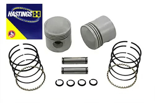 HARLEY 3-5/16 インチ ピストン セット .020 オーバーサイズ 1936-1940 EL に適合 HARLEY 3-5/16 inch Piston Set .020 Oversize fits 1936-1940 EL, 【並行輸入品】