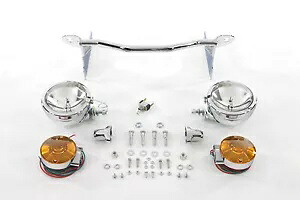 HARLEY クローム スポットランプ キットは 1994-UP FLHR に適合します。 HARLEY Chrome Spotlamp Kit fits 1994-UP FLHR, 【並行輸入品】