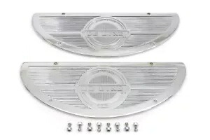 HARLEY デラックス フットボード インサート クローム 1940-1965 FL、1940-1952 WL、1940-19 に適合 HARLEY Deluxe Footboard Insert Chrome fits 1940-1965 FL, 1940-1952 WL, 1940-19 【並行輸入品】