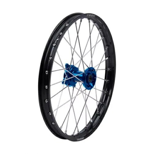 Tusk Impact コンプリート ホイール - フロント 19 x 1.40 ブラック リム/シルバー スポーク/ブルー ハブ Tusk Impact Complete Wheel - Front 19 x 1.40 Black Rim/Silver Spoke/Blue Hub 【並行輸入品】