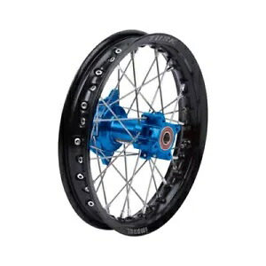 Tusk Impact コンプリート ホイール - リア 12 x 1.60 ブラック リム/シルバー スポーク/ブルー ハブ Tusk Impact Complete Wheel - Rear 12 x 1.60 Black Rim/Silver Spoke/Blue Hub 【並行輸入品】