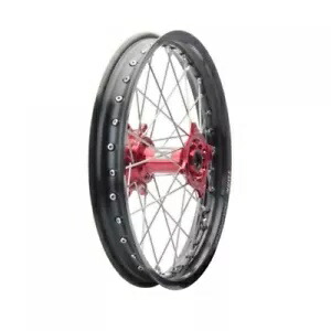 Tusk Impact コンプリート ホイール - リア 18 x 2.15 ブラック リム/シルバー スポーク/レッド ハブ Tusk Impact Complete Wheel - Rear 18 x 2.15 Black Rim/Silver Spoke/Red Hub 【並行輸入品】