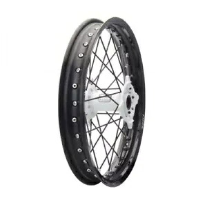 Tusk Impact コンプリート ホイール - リア 19 x 2.15 ブラック リム/ブラック スポーク/ホワイト ハブ Tusk Impact Complete Wheel - Rear 19 x 2.15 Black Rim/Black Spoke/White Hub 【並行輸入品】