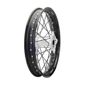 Tusk Impact コンプリート ホイール - リア 19 x 2.15 ブラック リム/ブラック スポーク/ホワイト ハブ Tusk Impact Complete Wheel - Rear 19 x 2.15 Black Rim/Black Spoke/White Hub 【並行輸入品】