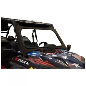 Tusk UTV フルガラスフロントガラス ベントと 12 インチフロントガラスワイパー付き 182-433-0012 Tusk UTV Full Glass Windshield With Vent and 12\